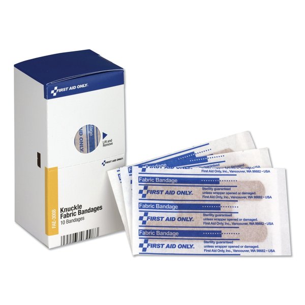First Aid Only Knuckle Bandages, Individually Sterilized, PK10 FAE-3008